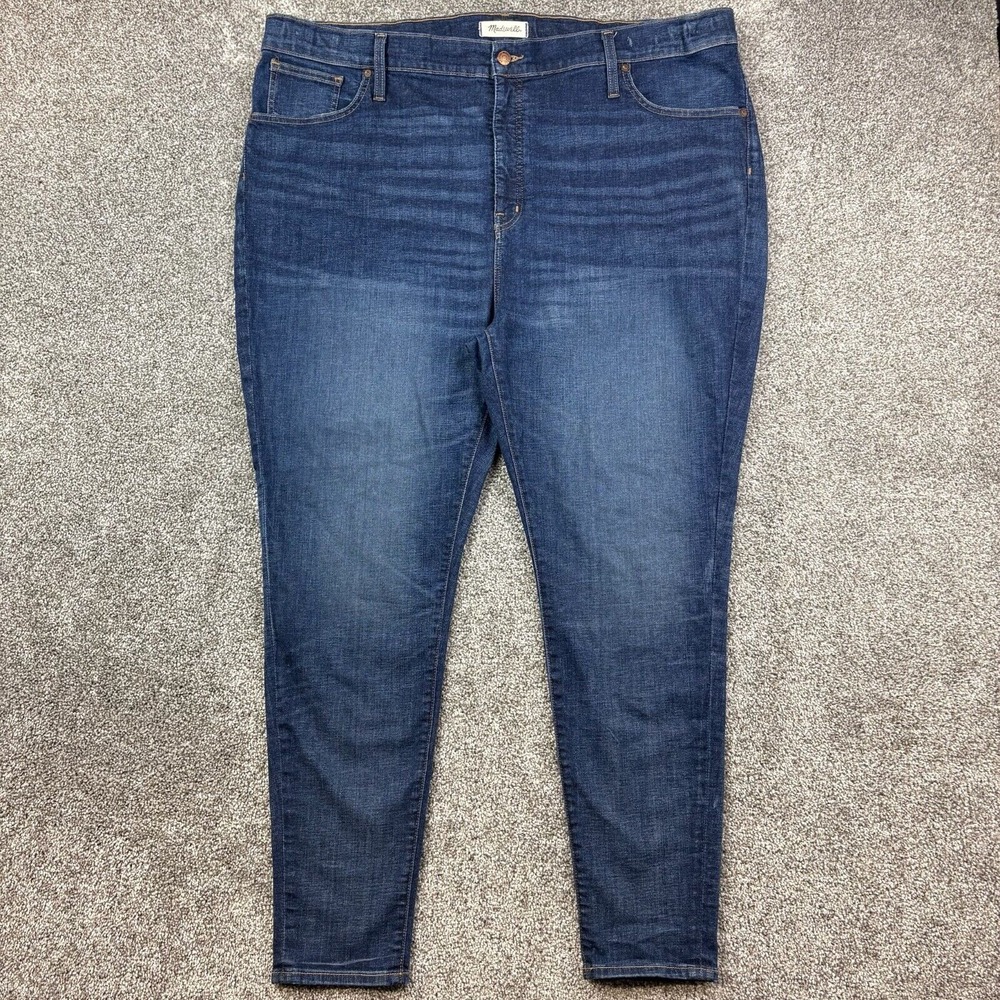 Madewell Jeans Women's Size 37 Blue 10" High Rise Skinny Stretch Denim Med Wash